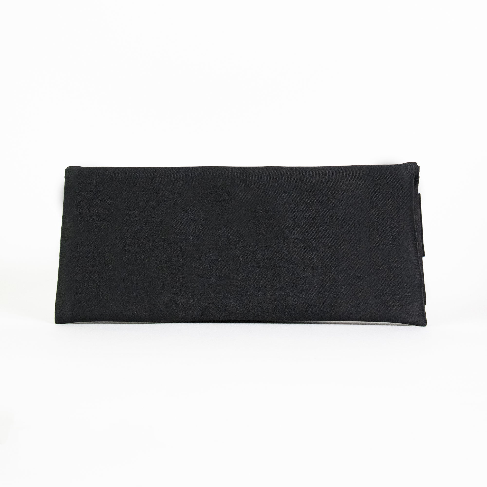 Pochette nera con fiori bicolore