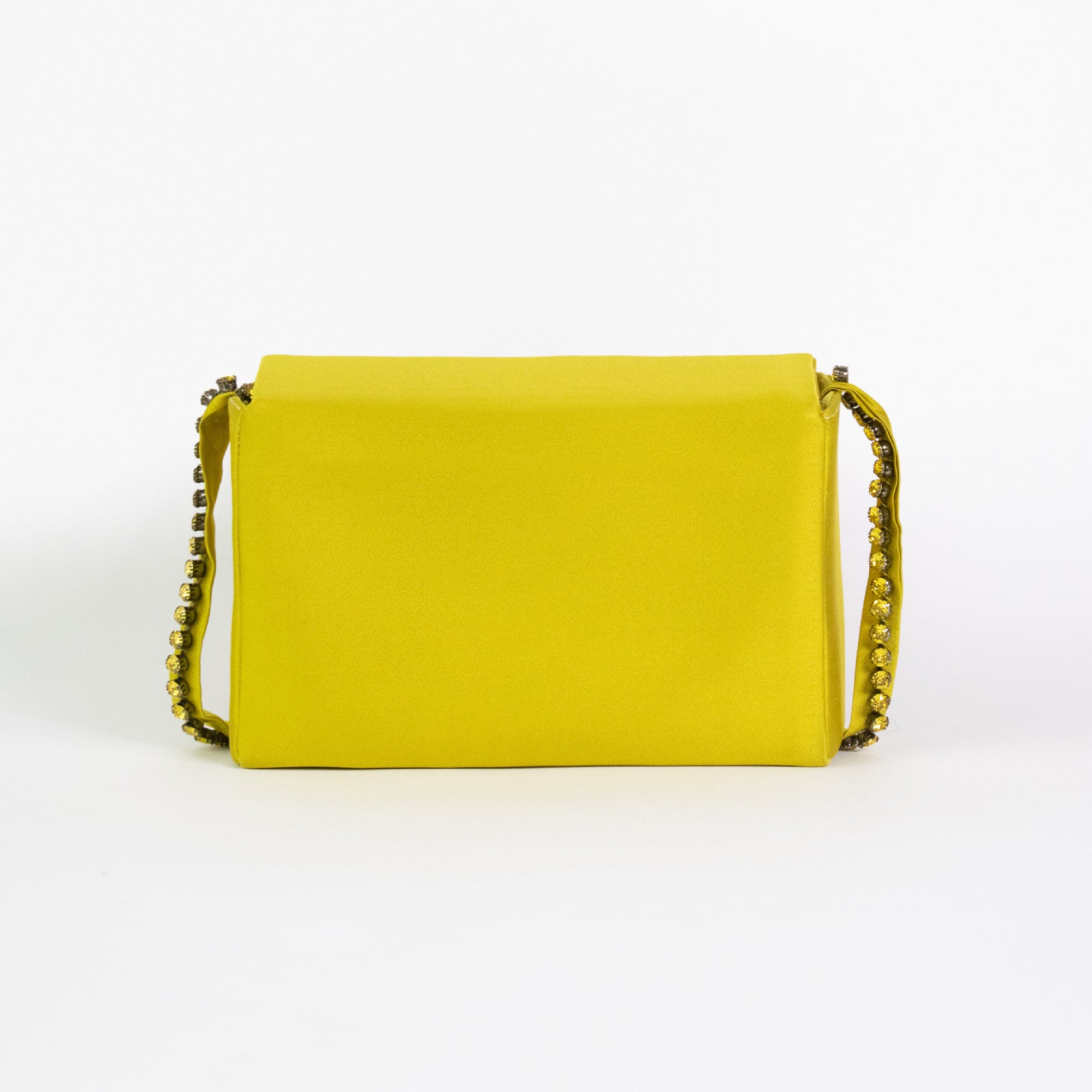 Pochette gialla con swarovski