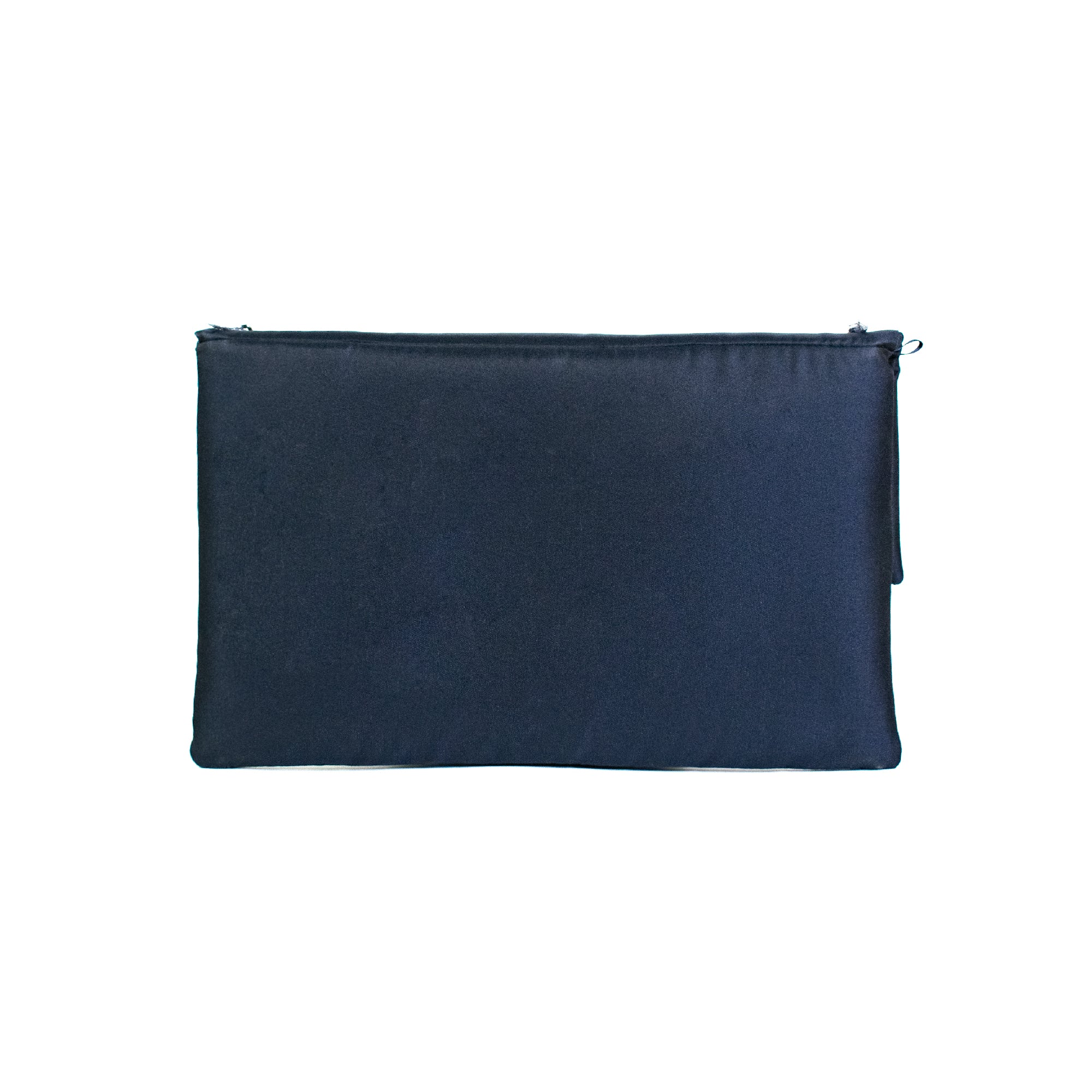 Pochette blu con fiori tridimensionali