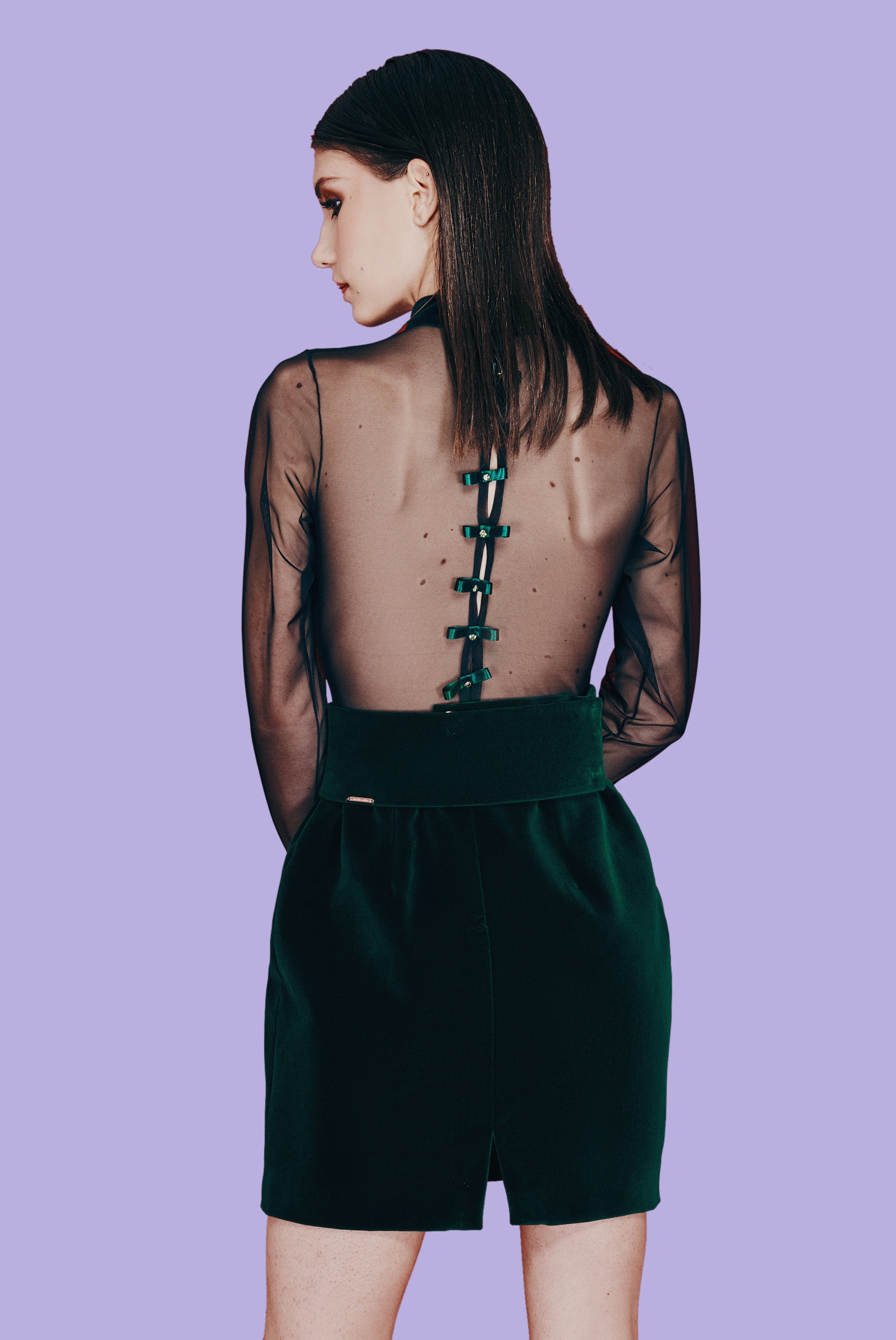 VELVET MINI DRESS