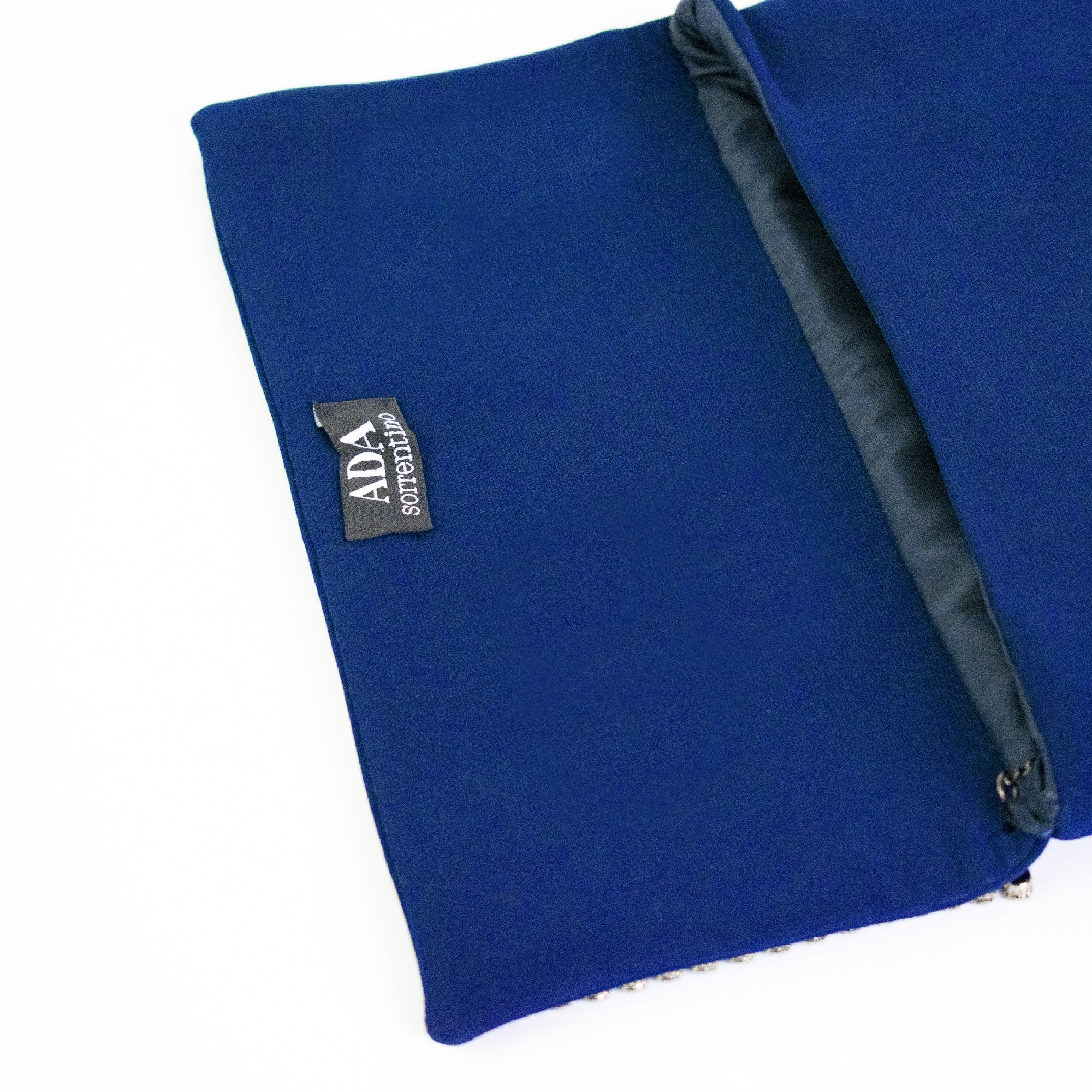 Pochette blu con svarovski