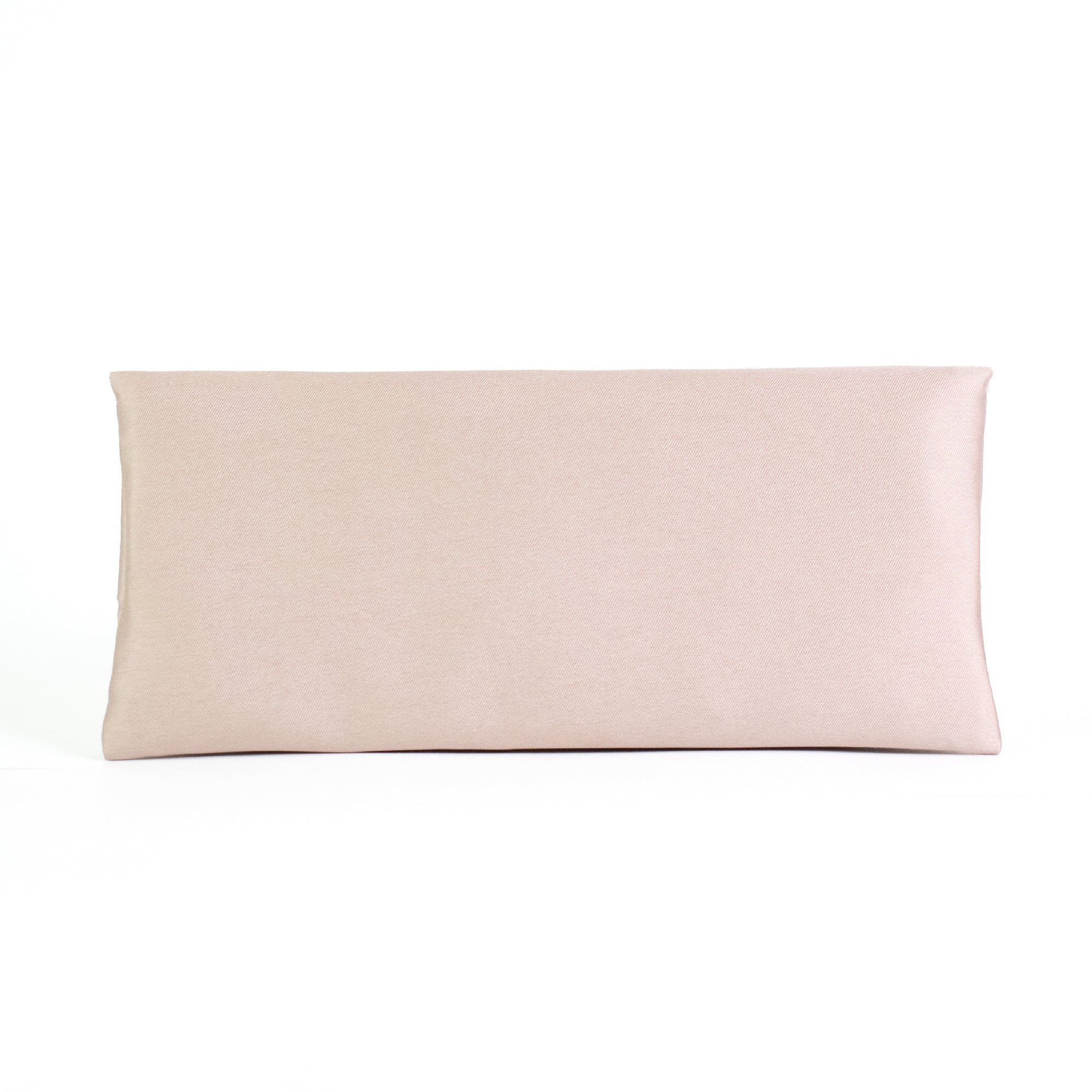 Pochette rosa cipria con fiori bicolore