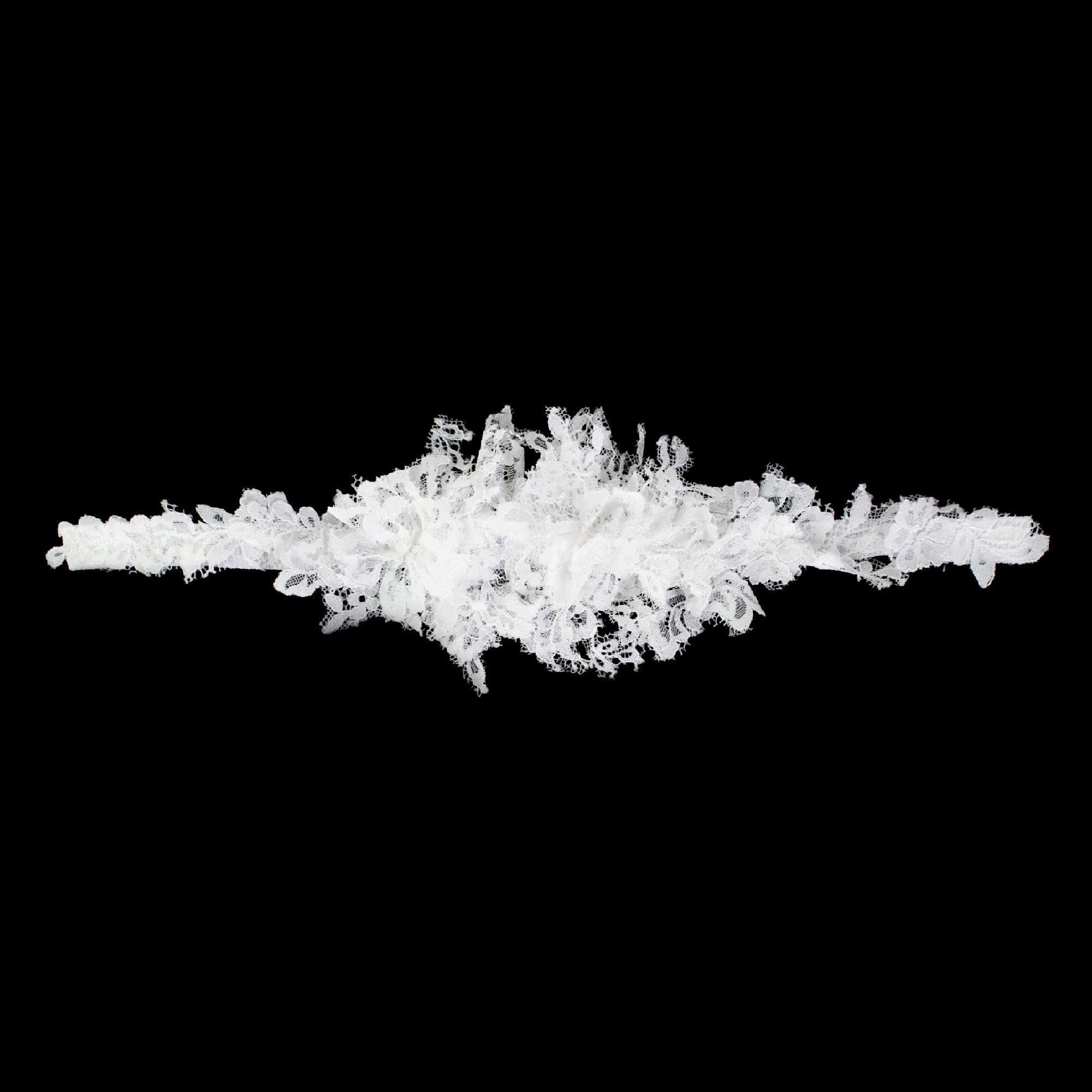 Collarino tridimensionale in pizzo color bianco