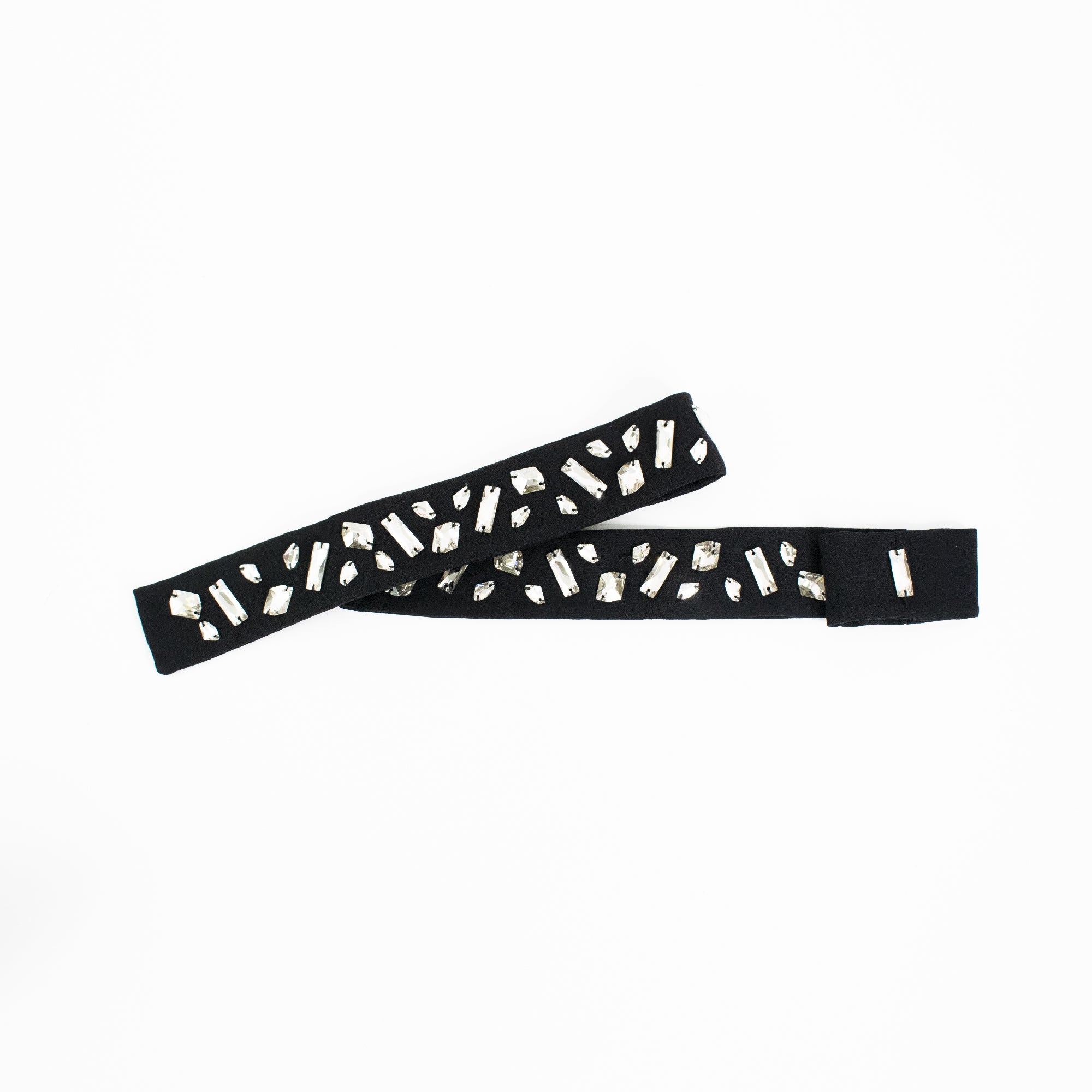 Cintura nera con swarovski