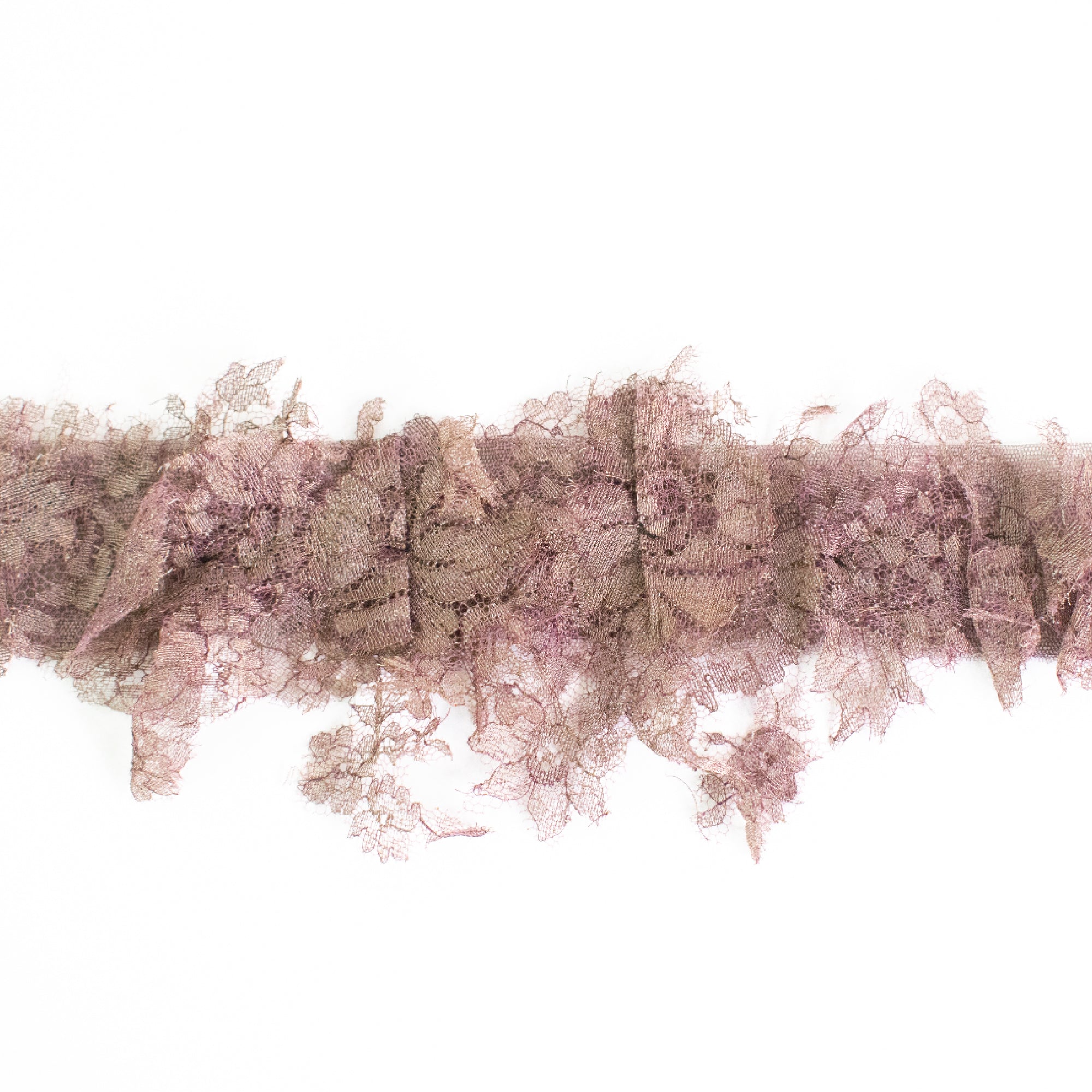 Collarino tridimensionale in pizzo color rosa vino
