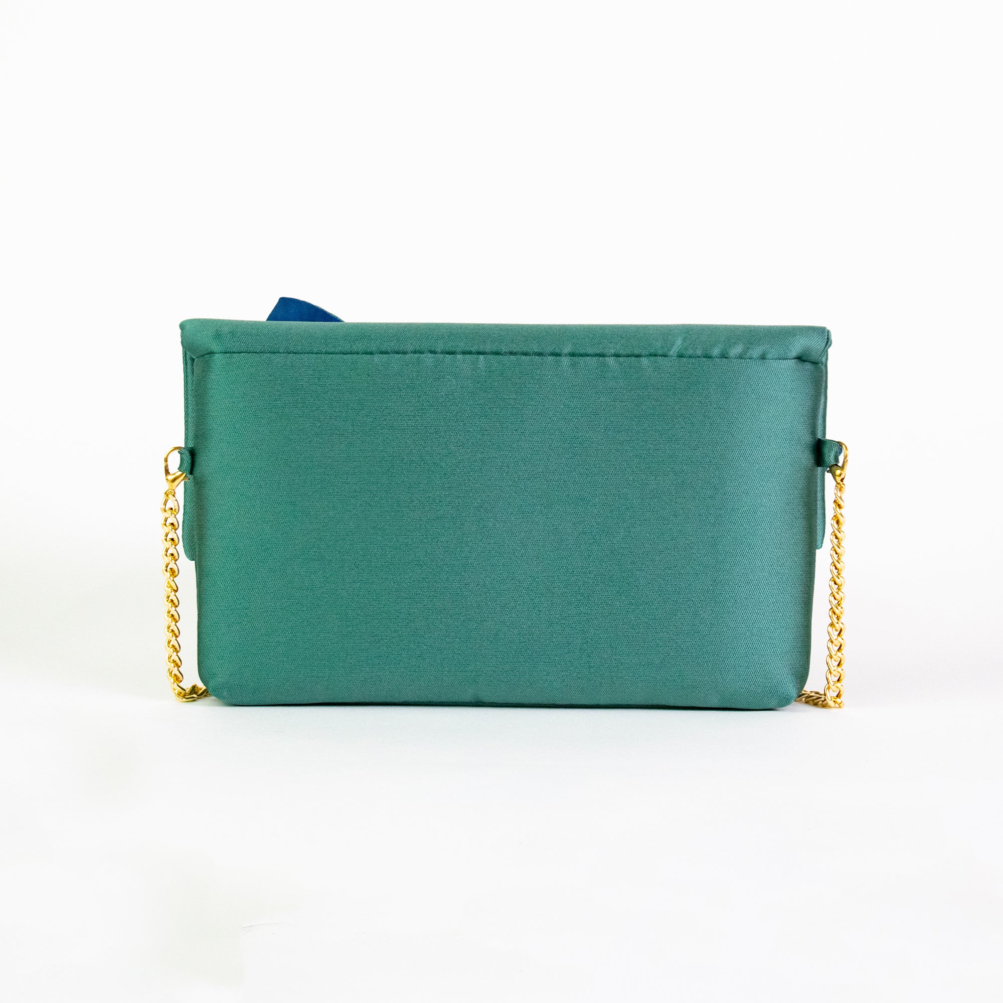 Pochette verde con fiocco