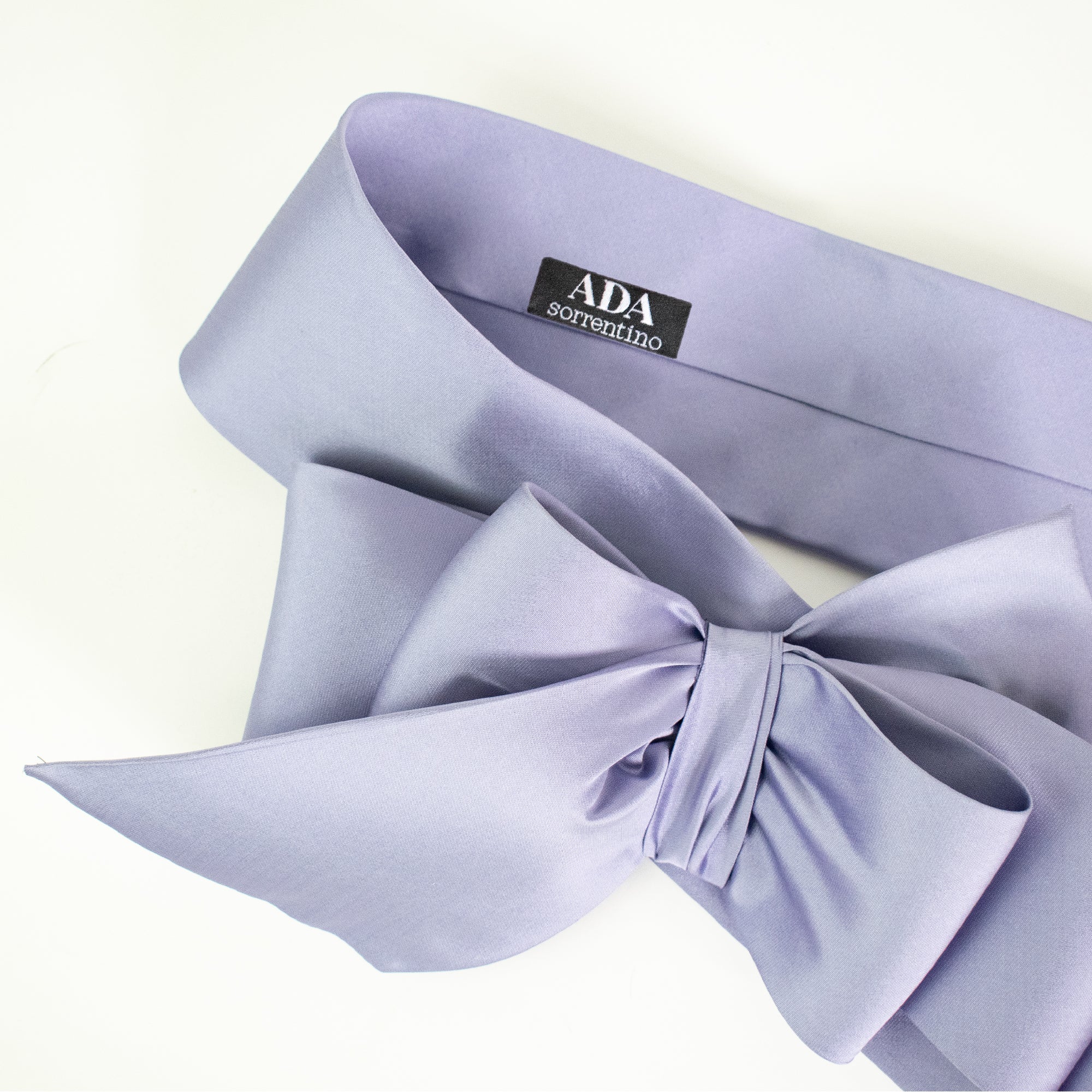 Maxi belt in wisteria mikado with bow