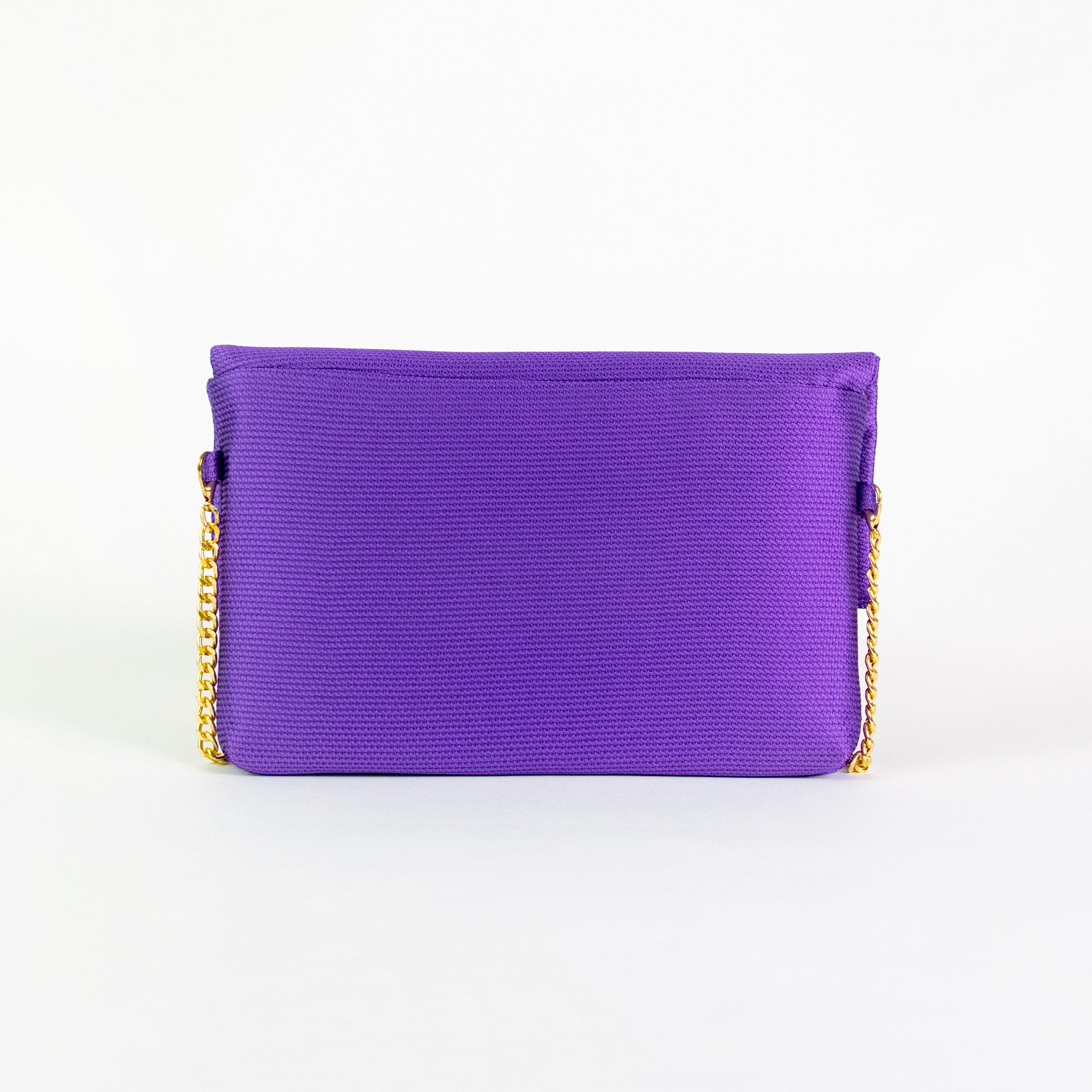 Purple clutch bag